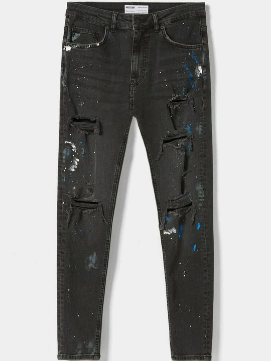 Zdjęcie produktu Jeansy Skinny Fit Bershka czarny
