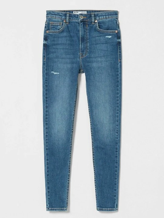 Zdjęcie produktu Jeansy Skinny Fit Bershka granatowy