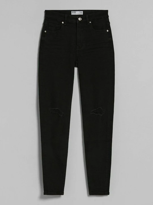 Zdjęcie produktu Jeansy Skinny Fit Bershka czarny