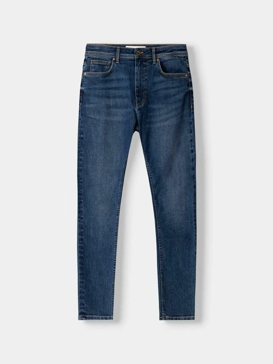 Zdjęcie produktu Jeansy Skinny Fit Bershka granatowy