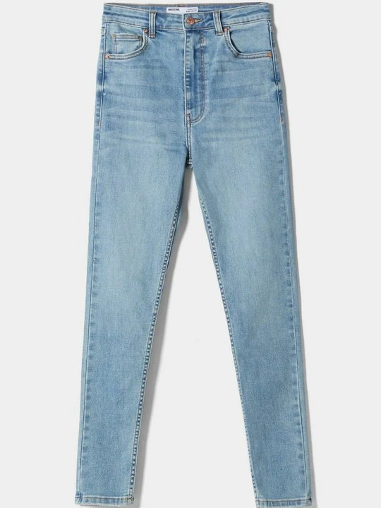 Zdjęcie produktu Jeansy Skinny Fit Bershka jasnoniebieski denim