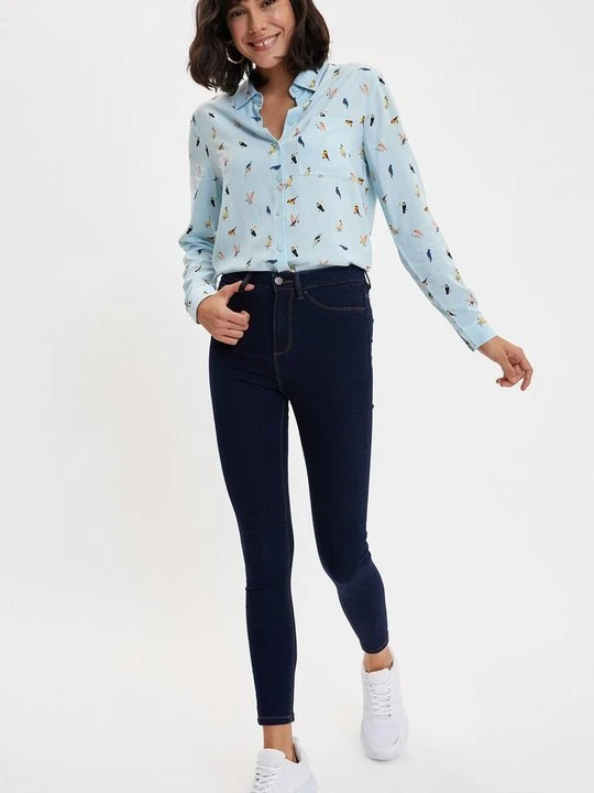 Zdjęcie produktu Jeansy Skinny Fit DeFacto niebieski
