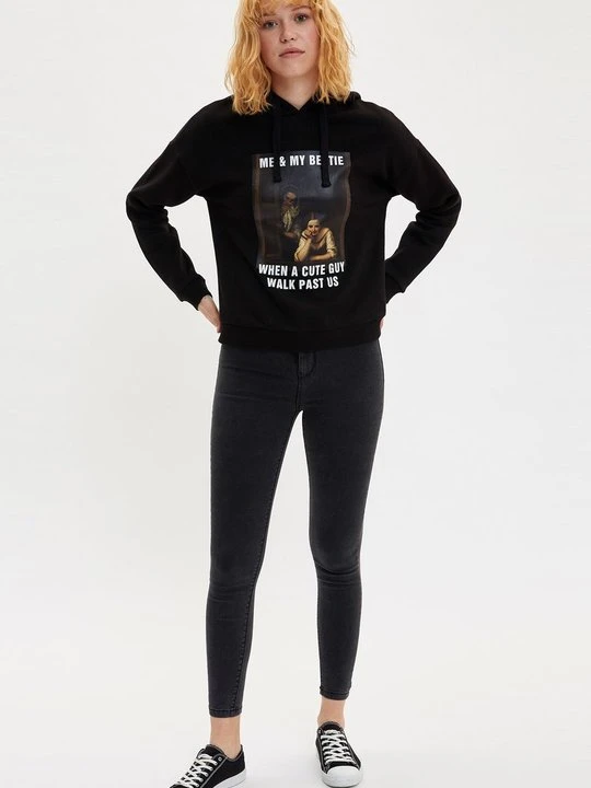 Zdjęcie produktu Jeansy Skinny Fit DeFacto antracytowy