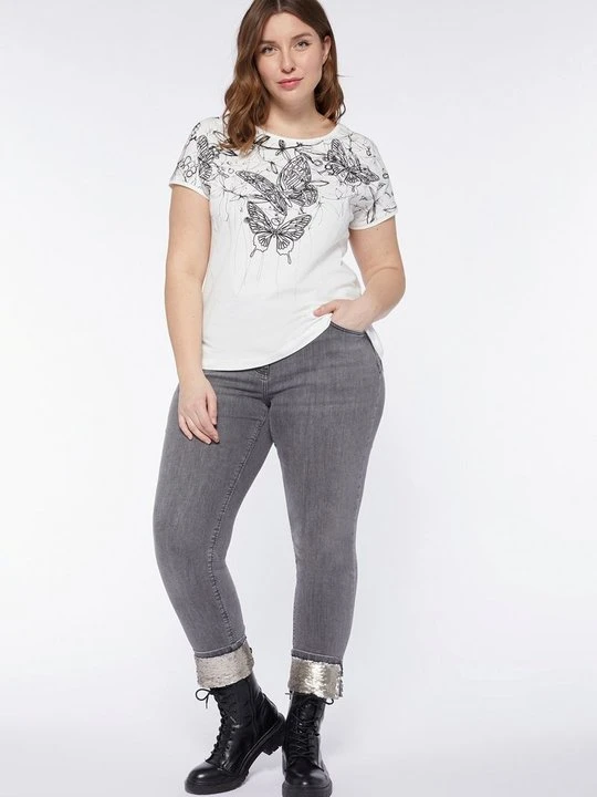 Zdjęcie produktu Jeansy Skinny Fit Fiorella Rubino szary