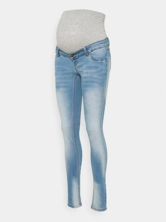 Zdjęcie produktu Jeansy Skinny Fit Mamalicious jasnoniebieski denim