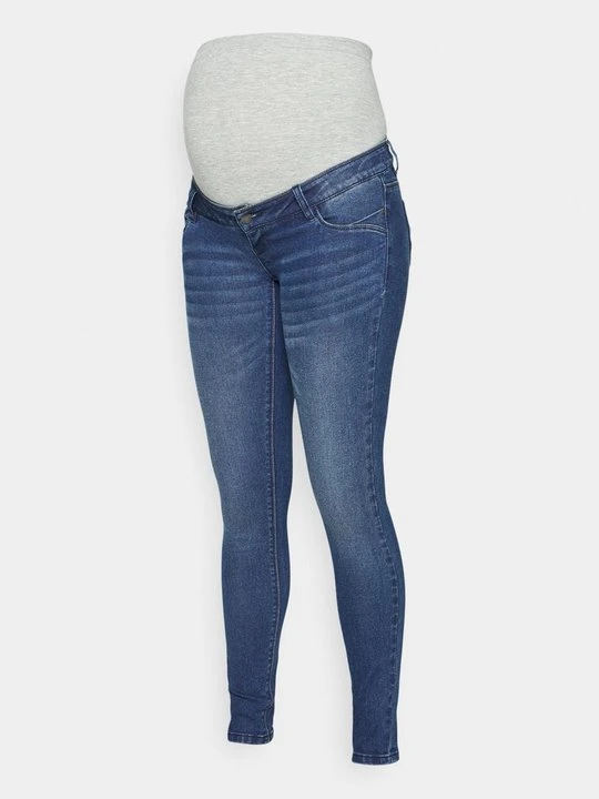 Zdjęcie produktu Jeansy Skinny Fit Mamalicious ciemnoniebieski