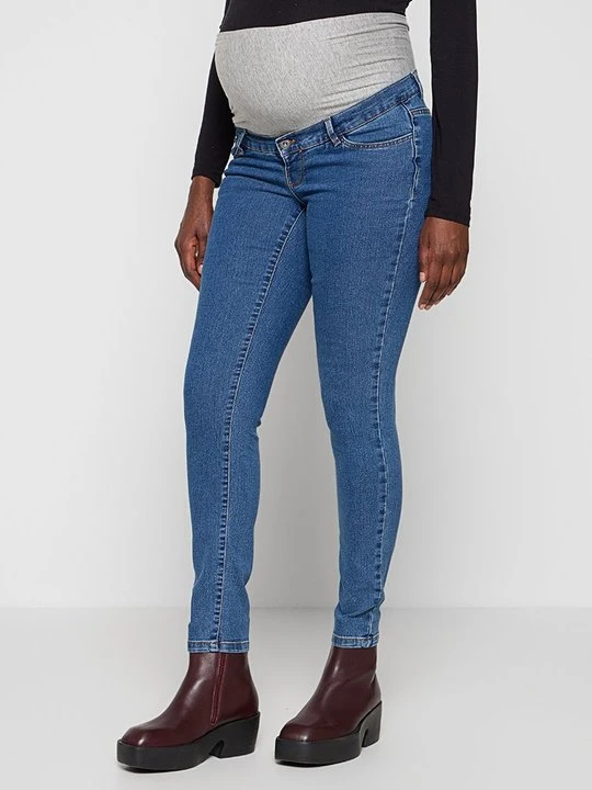 Zdjęcie produktu Jeansy Skinny Fit Mamalicious ciemnoniebieski