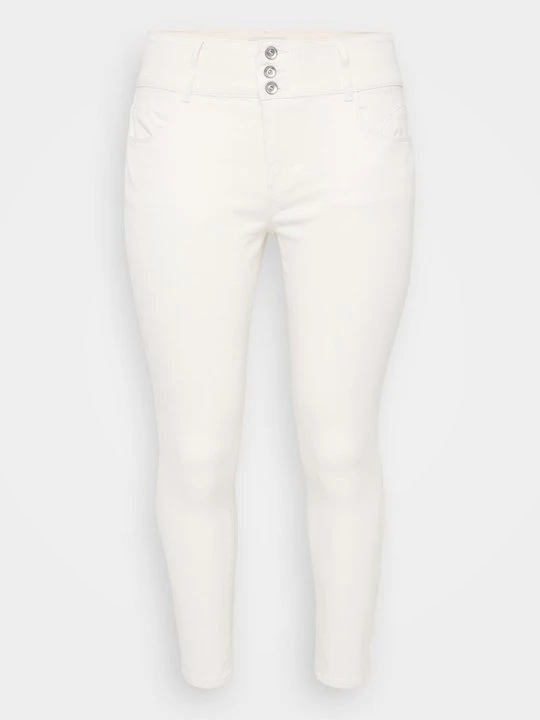 Zdjęcie produktu Jeansy Skinny Fit ONLY Carmakoma mleczny