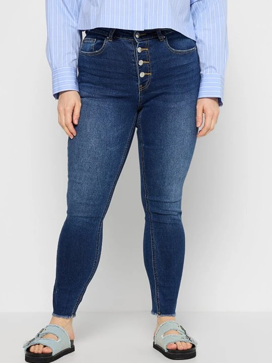 Zdjęcie produktu Jeansy Skinny Fit ONLY Carmakoma granatowy