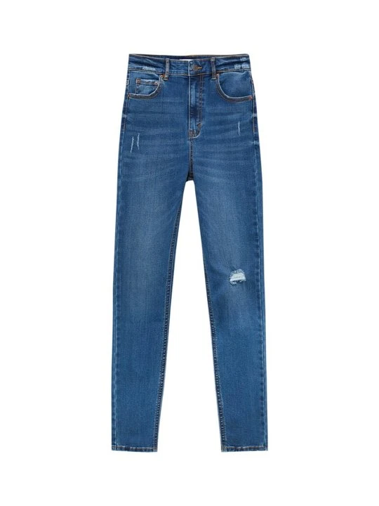 Zdjęcie produktu Jeansy Skinny Fit PULL&BEAR ciemnoniebieski