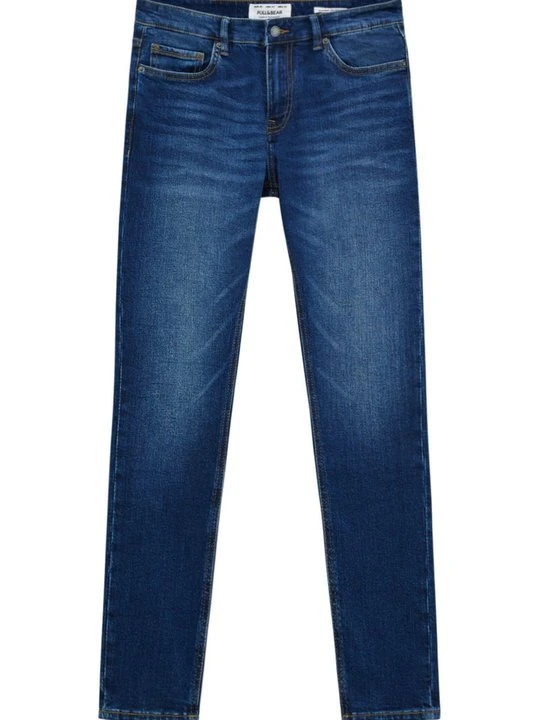 Zdjęcie produktu Jeansy Skinny Fit PULL&BEAR ciemnoniebieski