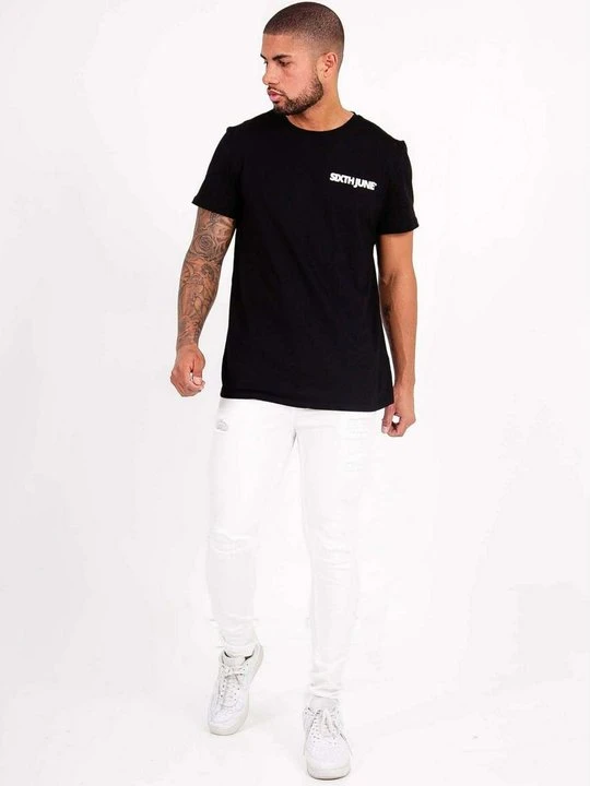 Zdjęcie produktu Jeansy Skinny Fit Sixth June biały
