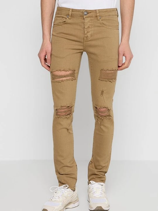Zdjęcie produktu Jeansy Skinny Fit Sixth June piaskowy
