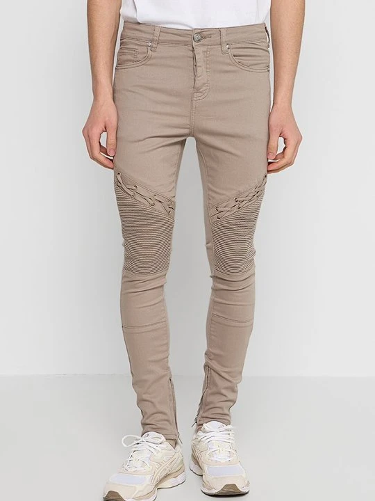 Zdjęcie produktu Jeansy Skinny Fit Sixth June beżowy