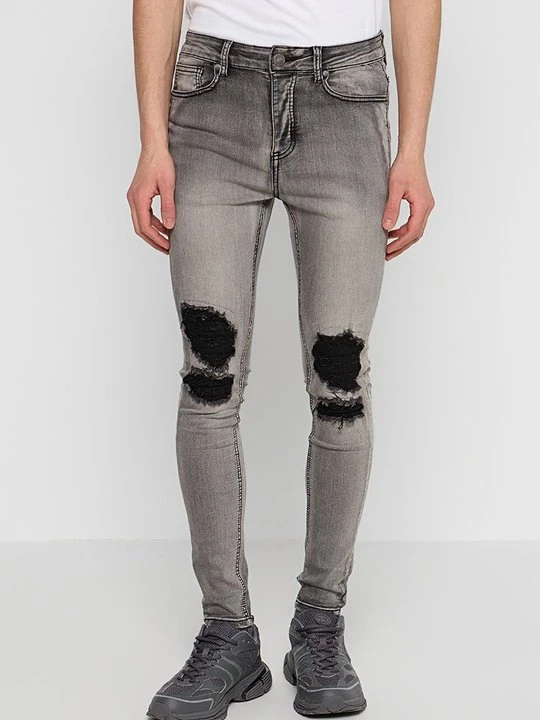 Zdjęcie produktu Jeansy Skinny Fit Sixth June szary