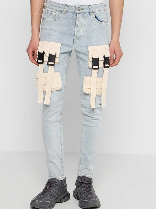 Zdjęcie produktu Jeansy Skinny Fit Sixth June jasnoniebieski