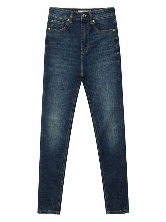 Zdjęcie produktu Jeansy Skinny Fit Stradivarius ciemnoniebieski