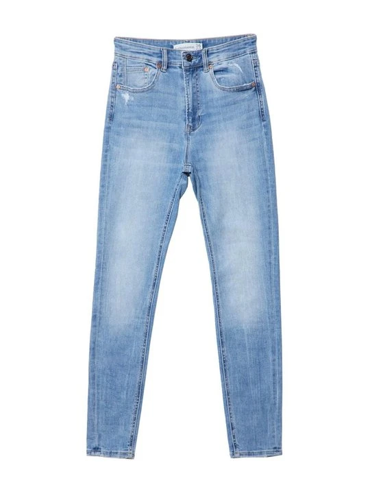 Zdjęcie produktu Jeansy Skinny Fit Stradivarius jasnoniebieski melanż
