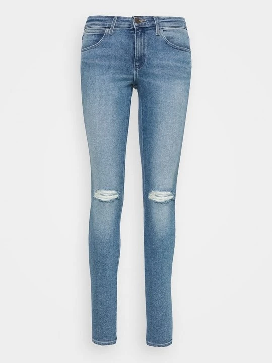 Zdjęcie produktu Jeansy Skinny Fit Wrangler przecierany denim