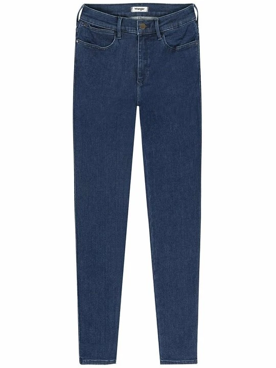 Zdjęcie produktu Jeansy Skinny Fit Wrangler niebieski denim