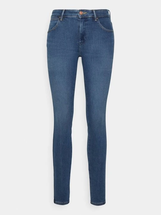 Zdjęcie produktu Jeansy Skinny Fit Wrangler niebieski denim