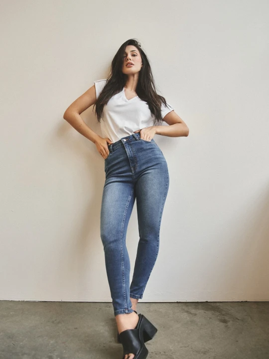 Zdjęcie produktu Jeansy skinny z wysokim stanem Moodo
