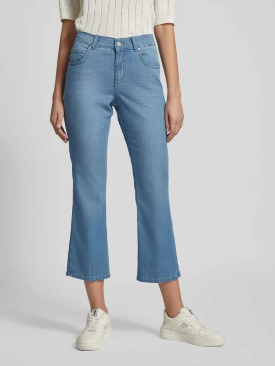 Zdjęcie produktu Jeansy skrócone w jednolitym kolorze model ‘Leni’ Angels