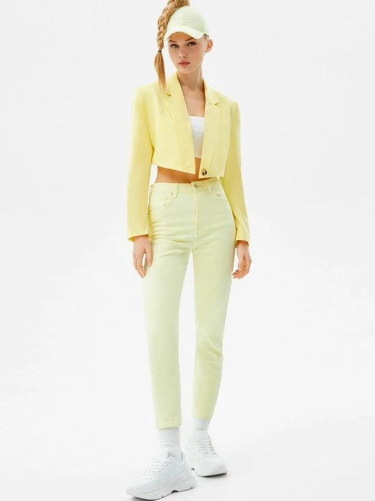 Zdjęcie produktu Jeansy Slim Fit Bershka żółty