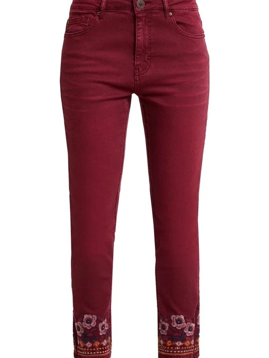 Zdjęcie produktu Jeansy Slim Fit Desigual bordowy