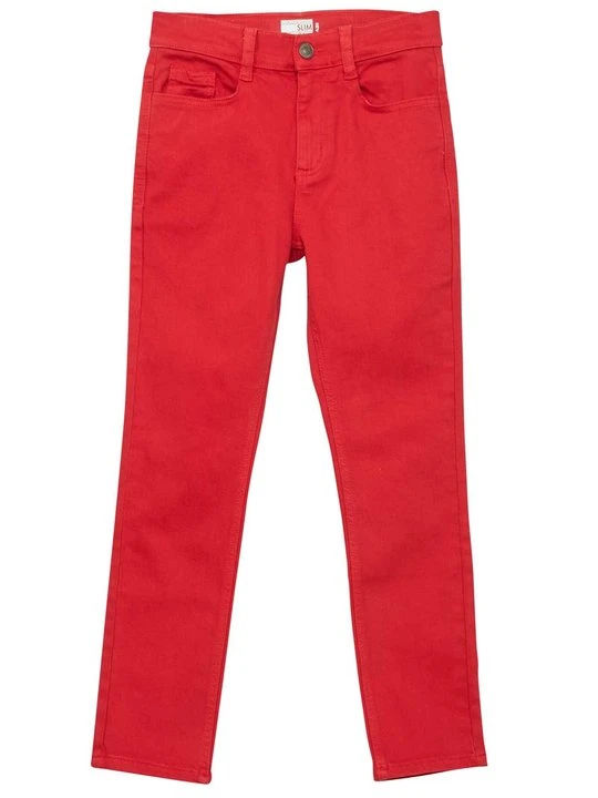 Zdjęcie produktu Jeansy Slim Fit KIABI czerwony