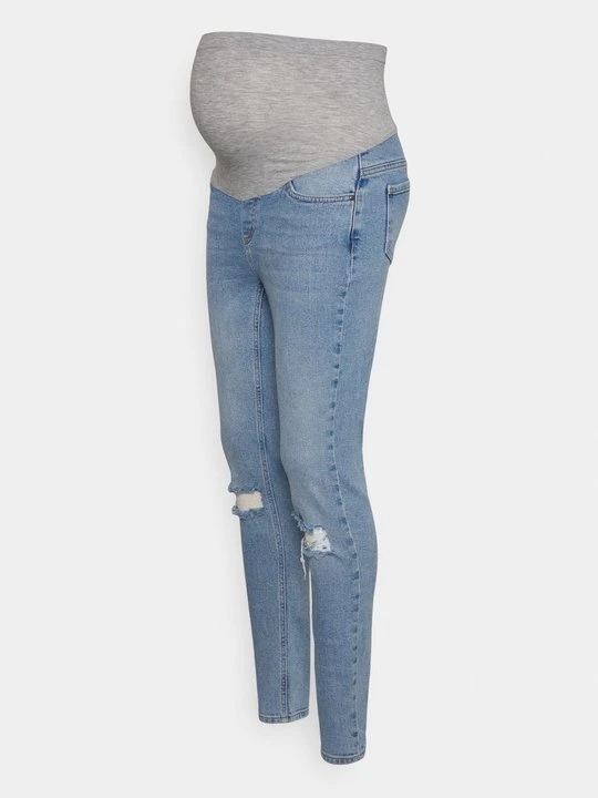 Zdjęcie produktu Jeansy Slim Fit Mamalicious jasnoniebieski denim