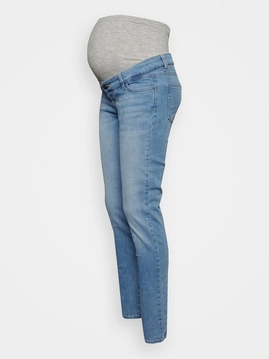 Zdjęcie produktu Jeansy Slim Fit Mamalicious jasnoniebieski denim