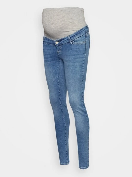 Zdjęcie produktu Jeansy Slim Fit Mamalicious jasnoniebieski denim