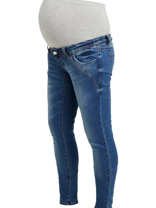 Zdjęcie produktu Jeansy Slim Fit Mamalicious ciemnoniebieski