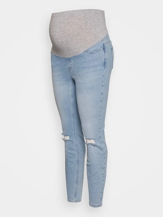 Zdjęcie produktu Jeansy Slim Fit Mamalicious jasnoniebieski denim