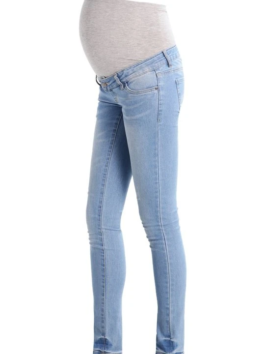 Zdjęcie produktu Jeansy Slim Fit Mamalicious jasnoniebieski denim