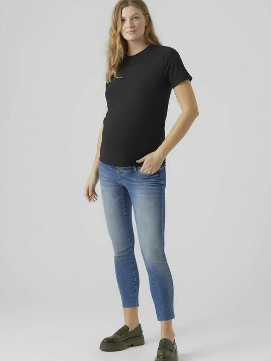 Zdjęcie produktu Jeansy Slim Fit Mamalicious jasnoniebieski denim