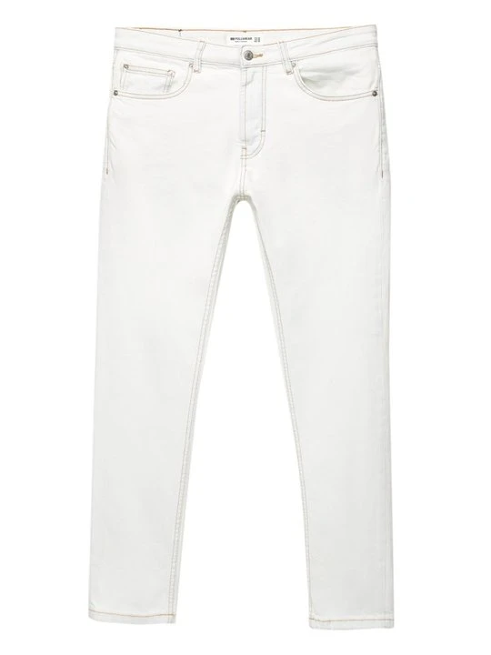 Zdjęcie produktu Jeansy Slim Fit PULL&BEAR biały