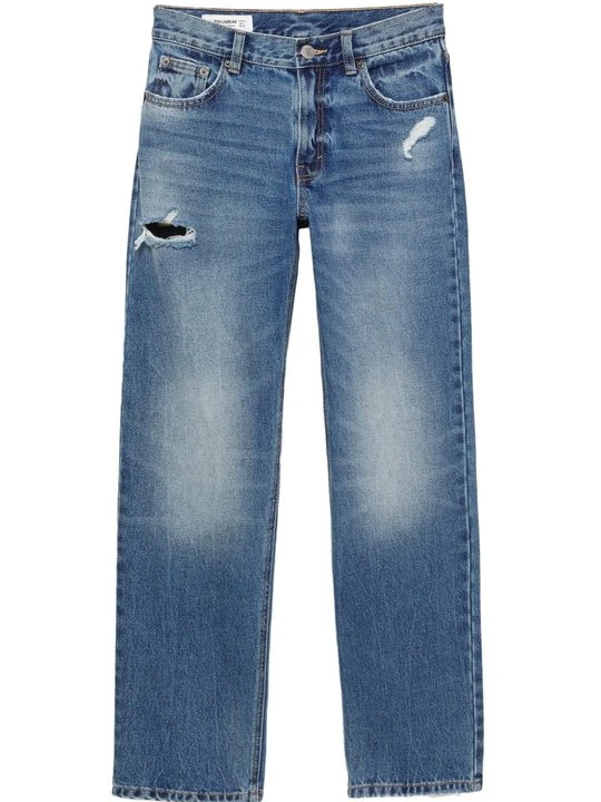 Zdjęcie produktu Jeansy Slim Fit PULL&BEAR niebieski denim