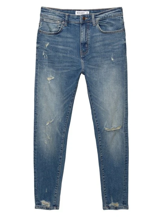 Zdjęcie produktu Jeansy Slim Fit PULL&BEAR ciemnoniebieski