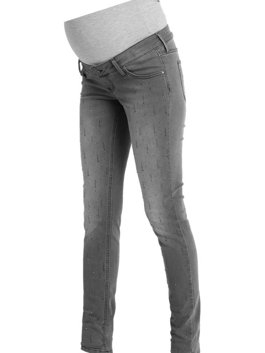Zdjęcie produktu Jeansy Slim Fit Queen Mum szary