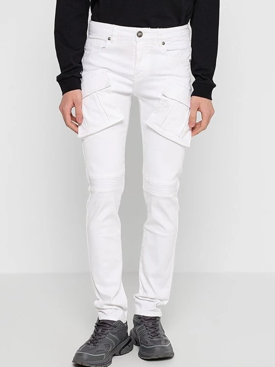 Zdjęcie produktu Jeansy Slim Fit Sixth June biały