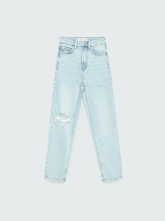 Zdjęcie produktu Jeansy Slim Fit Stradivarius jasnoniebieski denim