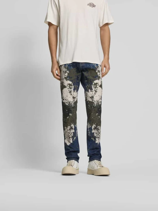 Zdjęcie produktu Jeansy Slim Fit z detalem z logo Dsquared2 Granatowy