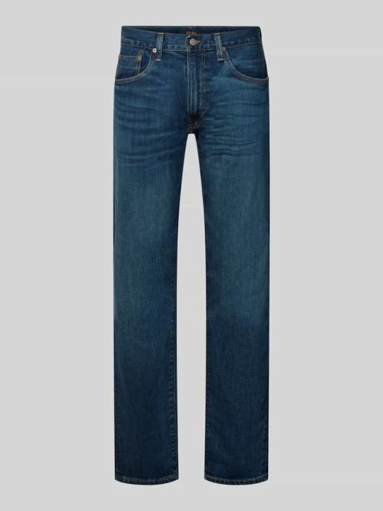 Zdjęcie produktu Jeansy Slim o kroju slim fit z efektem znoszenia Polo Ralph Lauren Ciemnoniebieski