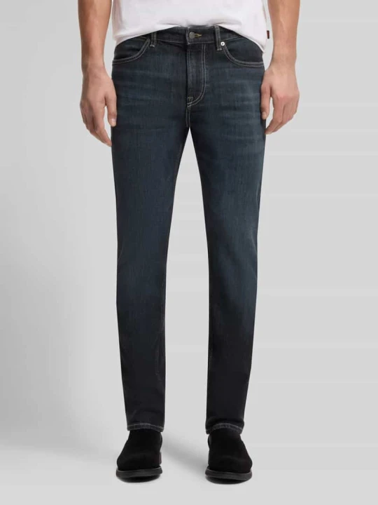 Zdjęcie produktu Jeansy Slim w mieszance bawełny, w 5 kieszeni, o kroju slim fit Boss Ciemnoniebieski