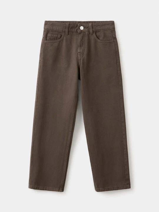 Zdjęcie produktu Jeansy straight fit z bawełny brązowy - Dzieci - - MANGO KIDS