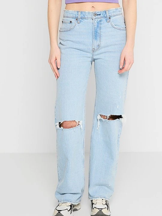 Zdjęcie produktu Jeansy Straight Leg Abercrombie & Fitch jasnoniebieski