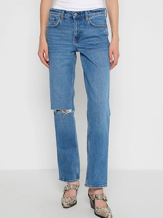 Zdjęcie produktu Jeansy Straight Leg Abercrombie & Fitch niebieski