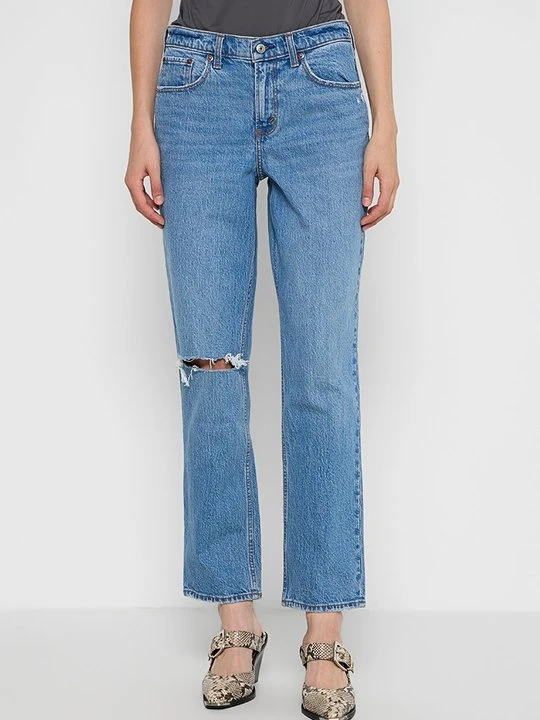 Zdjęcie produktu Jeansy Straight Leg Abercrombie & Fitch niebieski